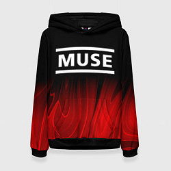 Толстовка-худи женская Muse red plasma, цвет: 3D-черный