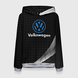 Толстовка-худи женская Volkswagen абстракция, цвет: 3D-меланж