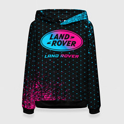 Толстовка-худи женская Land Rover - neon gradient, цвет: 3D-черный