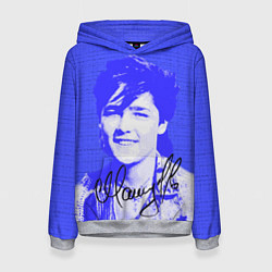 Толстовка-худи женская Юрий Шатунов в детстве - автограф, цвет: 3D-меланж