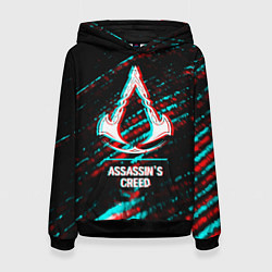 Женская толстовка Assassins Creed в стиле glitch и баги графики на т