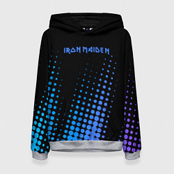 Толстовка-худи женская Iron Maiden - neon, цвет: 3D-меланж