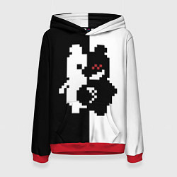 Толстовка-худи женская Monokuma pixel, цвет: 3D-красный