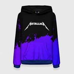 Толстовка-худи женская Metallica purple grunge, цвет: 3D-синий