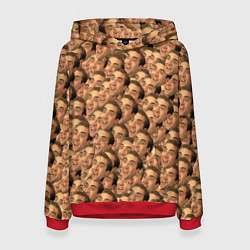 Толстовка-худи женская Николас Кейдж мем, цвет: 3D-красный