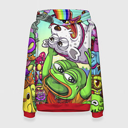 Толстовка-худи женская Pepes world, цвет: 3D-красный