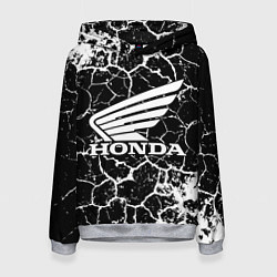 Толстовка-худи женская Honda logo арт, цвет: 3D-меланж