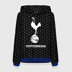 Толстовка-худи женская Tottenham sport на темном фоне, цвет: 3D-синий