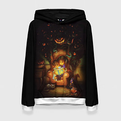 Толстовка-худи женская Book nightmares, цвет: 3D-белый