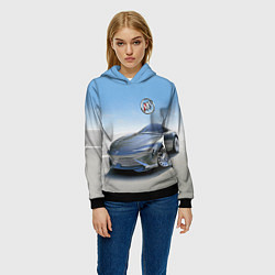 Толстовка-худи женская Buick concept в пустыне, цвет: 3D-черный — фото 2