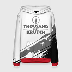 Толстовка-худи женская Thousand Foot Krutch логотип, цвет: 3D-красный