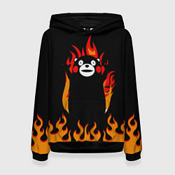 Толстовка-худи женская Восхваляющий Кумамон - Тайна Кумамона, цвет: 3D-черный