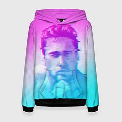 Толстовка-худи женская Гачимучи Билли Херрингтон глитч, цвет: 3D-черный