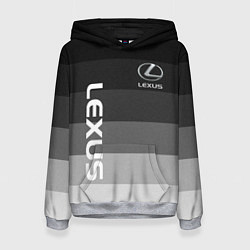 Толстовка-худи женская Lexus серый градиент, цвет: 3D-меланж