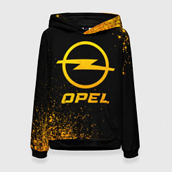 Толстовка-худи женская Opel - gold gradient, цвет: 3D-черный