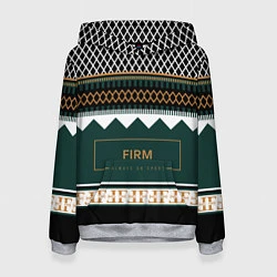 Толстовка-худи женская FIRM как свитер из 90х, цвет: 3D-меланж