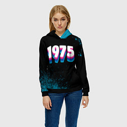 Толстовка-худи женская Made in 1975: vintage art, цвет: 3D-черный — фото 2