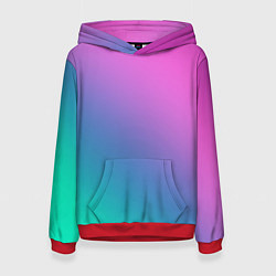 Женская толстовка Розовый с бирюзовым и синим градиент