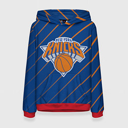 Толстовка-худи женская Нью-Йорк Никс - НБА, цвет: 3D-красный