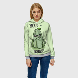 Толстовка-худи женская Настроение кабачок, цвет: 3D-меланж — фото 2