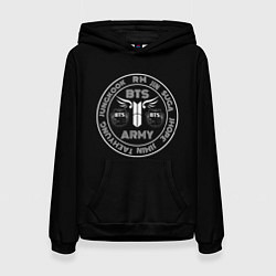 Толстовка-худи женская BTS Army, цвет: 3D-черный