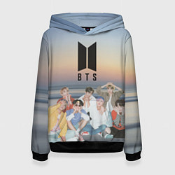 Толстовка-худи женская BTS sunset, цвет: 3D-черный