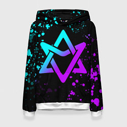 Толстовка-худи женская Astro neon emblem, цвет: 3D-белый