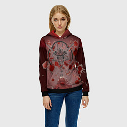 Толстовка-худи женская Anime Girl, цвет: 3D-черный — фото 2