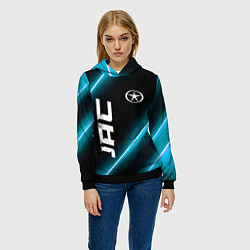 Толстовка-худи женская JAC неоновые лампы, цвет: 3D-черный — фото 2