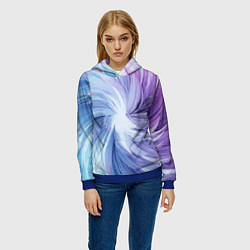 Толстовка-худи женская Вихрь красок, цвет: 3D-синий — фото 2