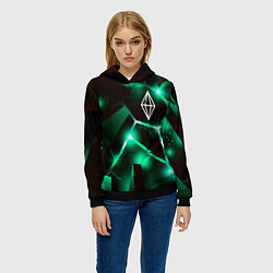 Толстовка-худи женская The Sims разлом плит, цвет: 3D-черный — фото 2