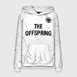 Толстовка-худи женская The Offspring glitch на светлом фоне: символ сверх, цвет: 3D-белый