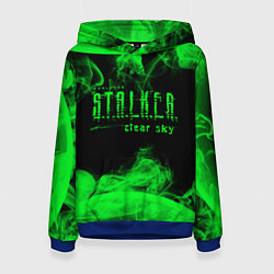 Толстовка-худи женская Stalker clear sky radiation art, цвет: 3D-синий