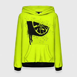 Толстовка-худи женская Fresh lime, цвет: 3D-черный