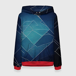 Толстовка-худи женская Геометрическая бесконечность, цвет: 3D-красный