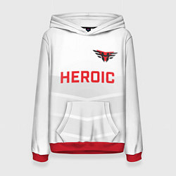 Толстовка-худи женская Heroic white, цвет: 3D-красный