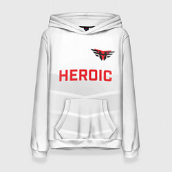 Толстовка-худи женская Heroic white, цвет: 3D-белый