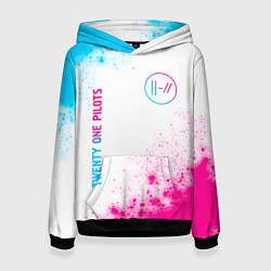 Женская толстовка Twenty One Pilots neon gradient style: надпись, си