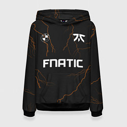 Толстовка-худи женская Форма Fnatic молнии, цвет: 3D-черный