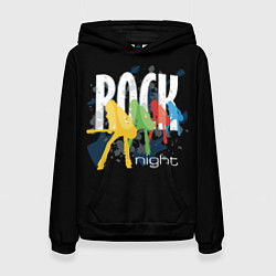 Толстовка-худи женская Rock Night, цвет: 3D-черный