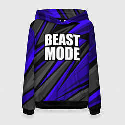 Толстовка-худи женская Beast mode - синяя униформа, цвет: 3D-черный