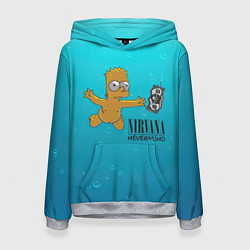 Толстовка-худи женская Nirvana - Simpson, цвет: 3D-меланж