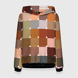 Женская толстовка Brown squares
