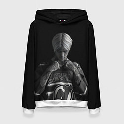 Толстовка-худи женская Lil Peep in the dark, цвет: 3D-белый