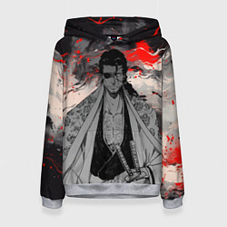 Толстовка-худи женская Самурай Сюнсуй Кьёраку - Блич, цвет: 3D-меланж