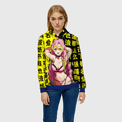 Толстовка-худи женская Мицури Канроджу - Клинок рассекающий демонов, цвет: 3D-синий — фото 2