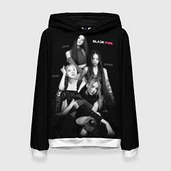 Толстовка-худи женская Blackpink girl group, цвет: 3D-белый