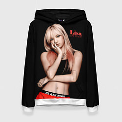 Толстовка-худи женская Blackpink Lisa Manoban, цвет: 3D-белый