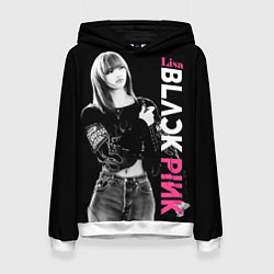 Толстовка-худи женская Blackpink Beautiful Lisa, цвет: 3D-белый