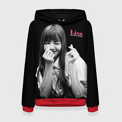 Толстовка-худи женская Blackpink Lisa Sign of love, цвет: 3D-красный